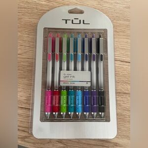 TUL Retractable Gel Pens, Bullet Point, 0.5 mm, Bright Ink, 8-Pack